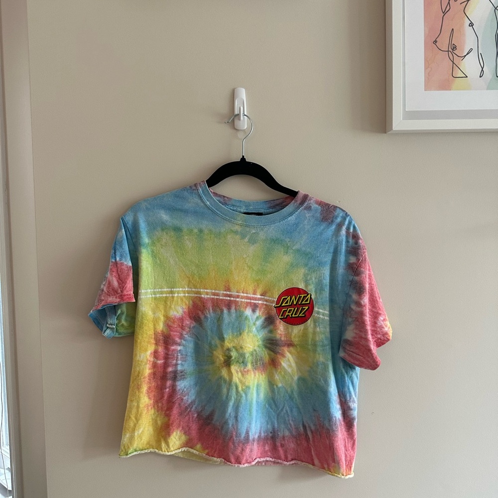 cropped Santa Cruz tie dye t-shirt US M